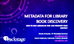 Publisher Metadata for Library Book Discovery