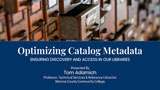 Optimizing Catalog Metadata 